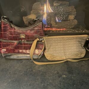 TWO BAGS - Dooney and Burke & Coach - Fix them up or use as is!